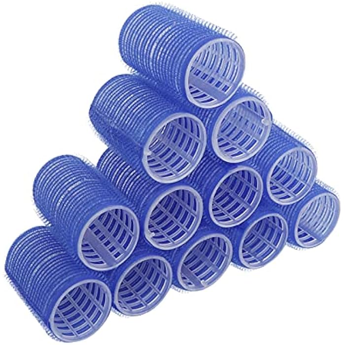 12 Pieces Hair Rollers Set, Self Holding Rollers Salon Hairdressing Curlers DIY Curling Tool Hair Curlers Rollers Tools for Men Kids Women (40 mm) - Image 1